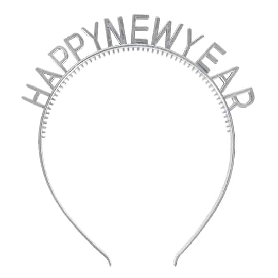 Beistle Adult Silver Happy New Year Headbands, 4ct. | Michaels®